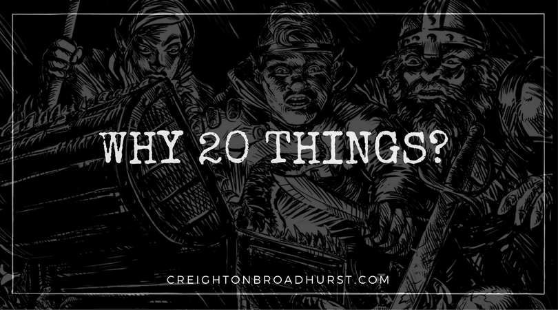 GMs: Why 20 Things?